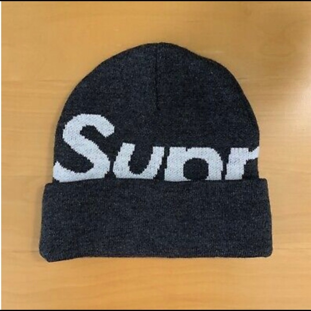 Supreme Big Logo Beanie Charcoal Good As New 2011